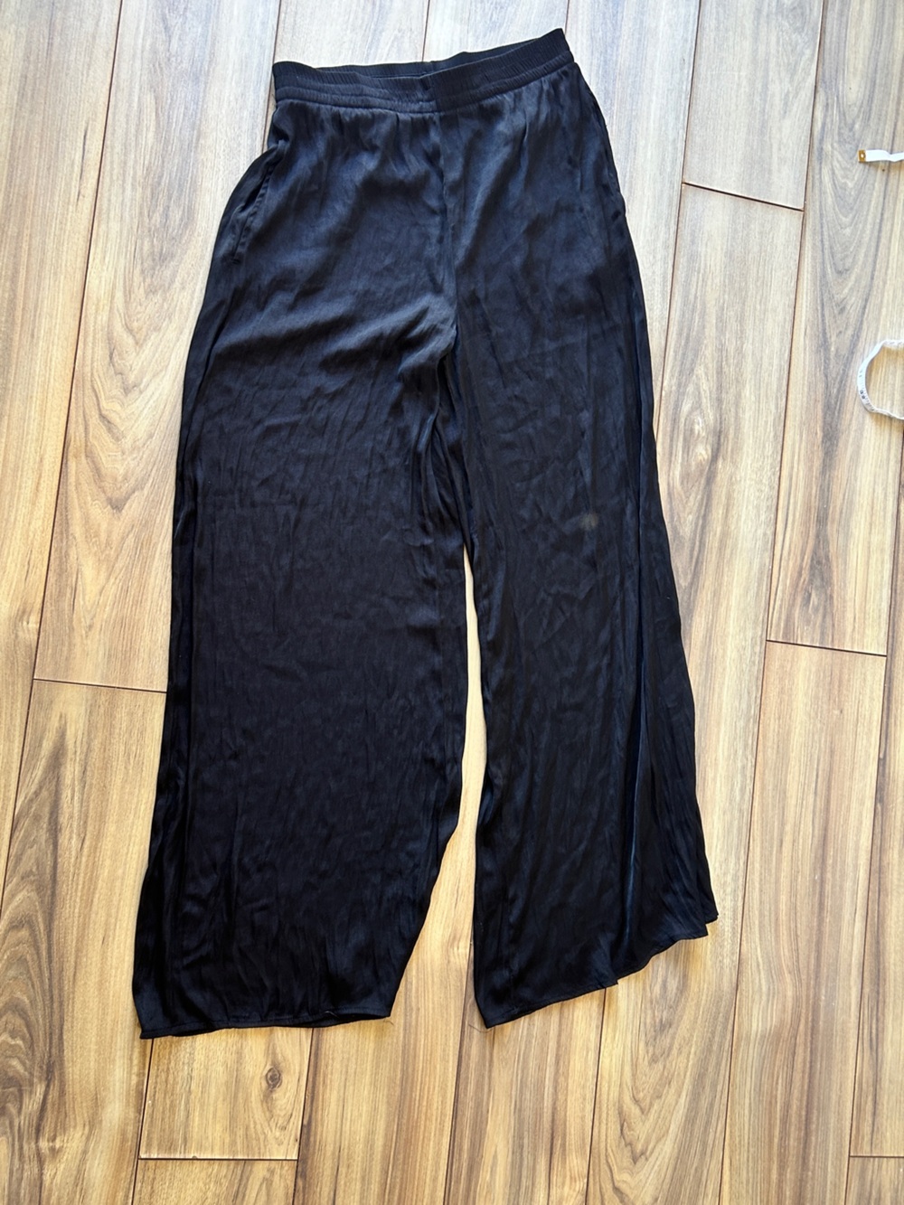 Philosophy Black Wide-Leg Flowing Pants